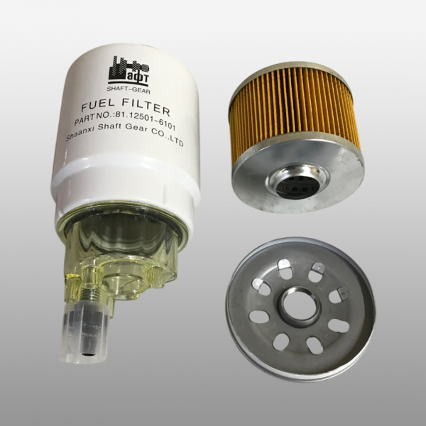 81.12501-6101. - Фильтр топливный грубой очистки со стаканом на Shacman, Shaanxi, Man TGA, Man TGL, Man TGM, Man TGS, Man TGX