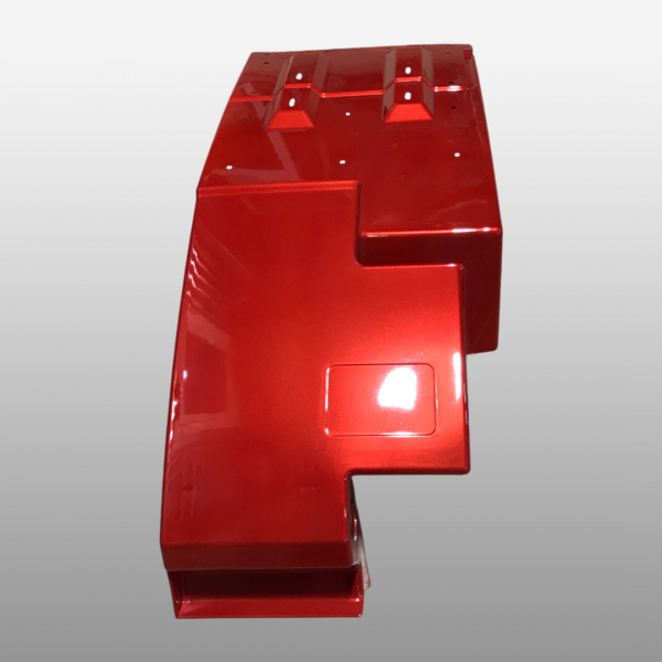 DZ13241230792-RED - Брызговик кабины задний левый красный (нового образца) на Shacman (Shaanxi) X3000