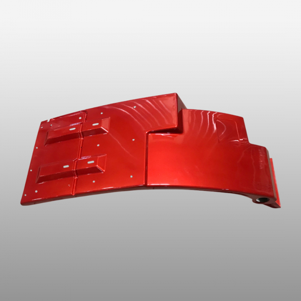 DZ13241230792-RED - Брызговик кабины задний левый красный (нового образца) на Shacman (Shaanxi) X3000