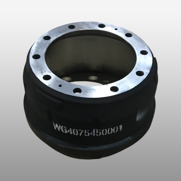 WG4075450001 - Барабан тормозной (передний с мостом VGD95) на Sitrak C7H, Howo T5G