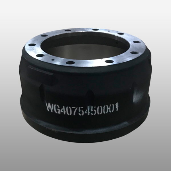 WG4075450001 - Барабан тормозной (передний с мостом VGD95) на Sitrak C7H, Howo T5G